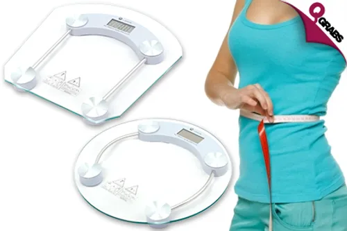 From QR39 Keep on track with Personal Digital Weighing Scales in two Sleek Glass Platform Designs! (Up to QR150 Value)
